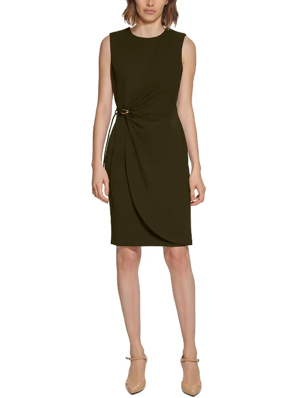 ladies-midi-dress-sale-sweep-Womens Business Midi Sheath Dress