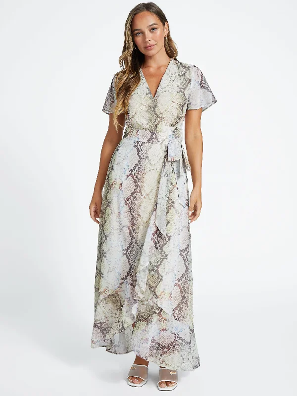 Women's maxi dress island sweep -Maddie Printed Maxi Dress