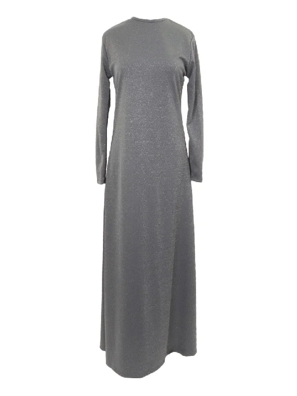 Women's maxi dress bride ripple -SAM Metallic Maxi Dress