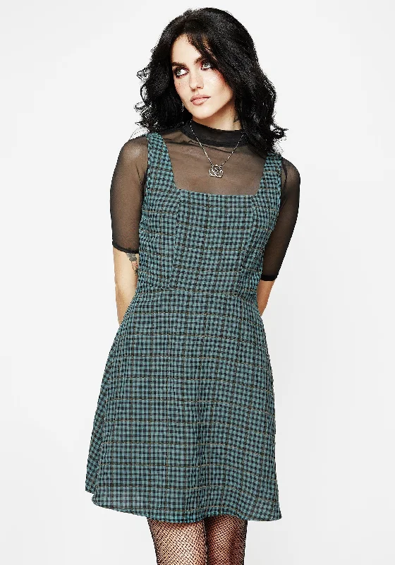 ladies-mini-dress-winter-wink-Restless Check Mini Apron Dress