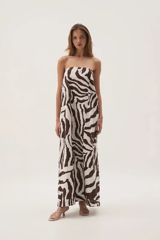 Women's maxi dress light sweep -Airlie Strapless Maxi Dress