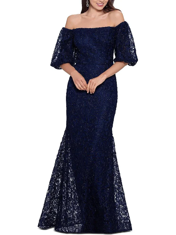 Women's maxi dress chill sweep -Womens Lace Maxi Evening Dress