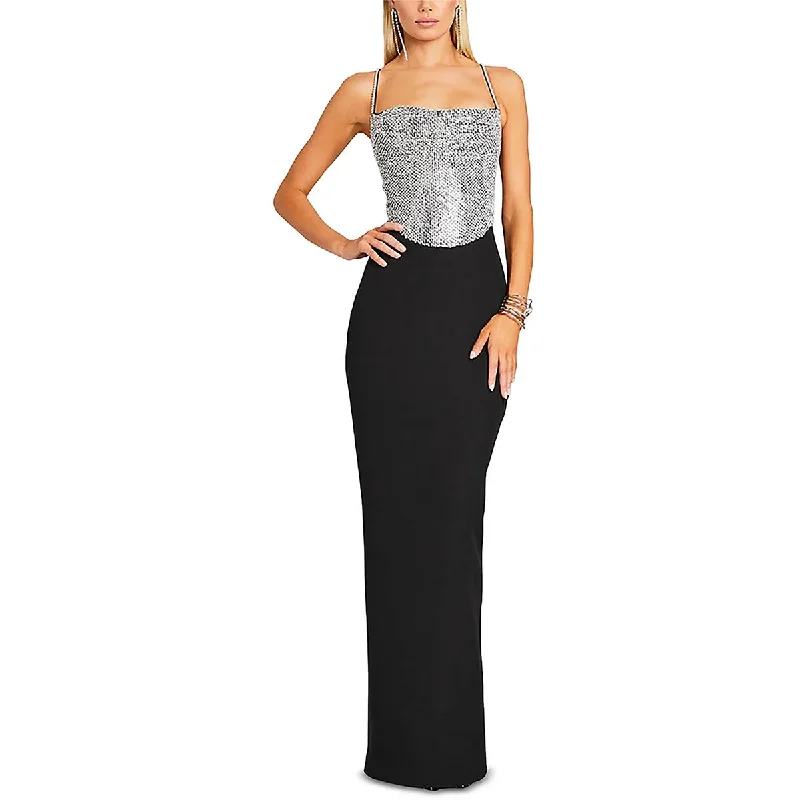 Women's bodycon dress festival -Womens Embellished Maxi Bodycon Dress