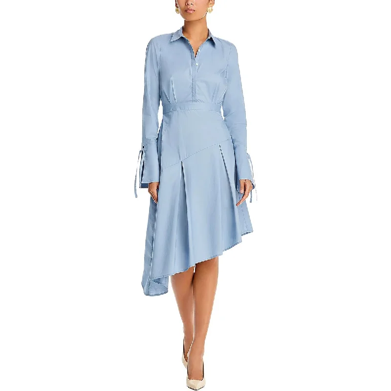 ladies-shirt-dress-budget-friendly-Womens Asymmetrical Shirt r Shirtdress