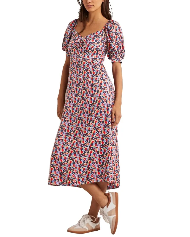 ladies-midi-dress-off-shoulder-opulence-Boden Sweetheart Silk-Blend Midi Dress