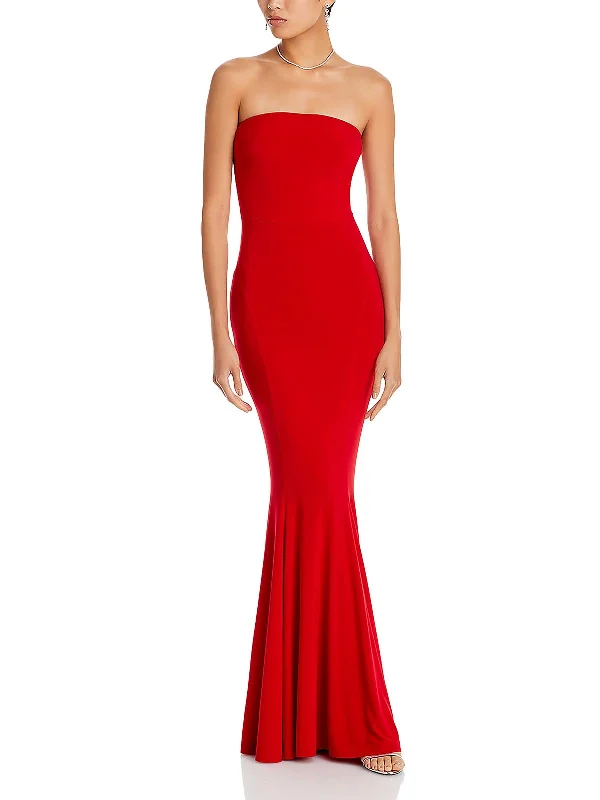 Women's bodycon dress wrap -Womens Bodycon Strapless Evening Dress