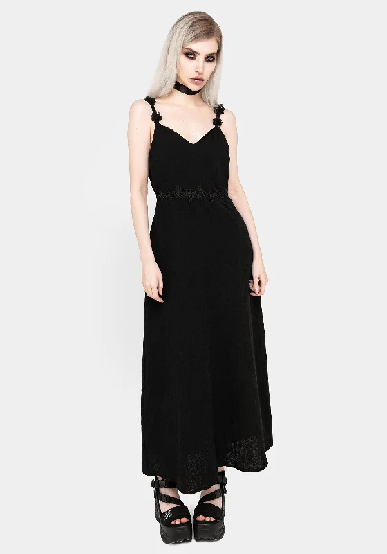 Women's maxi dress maxi glow -Vine V-Neck Maxi Dress