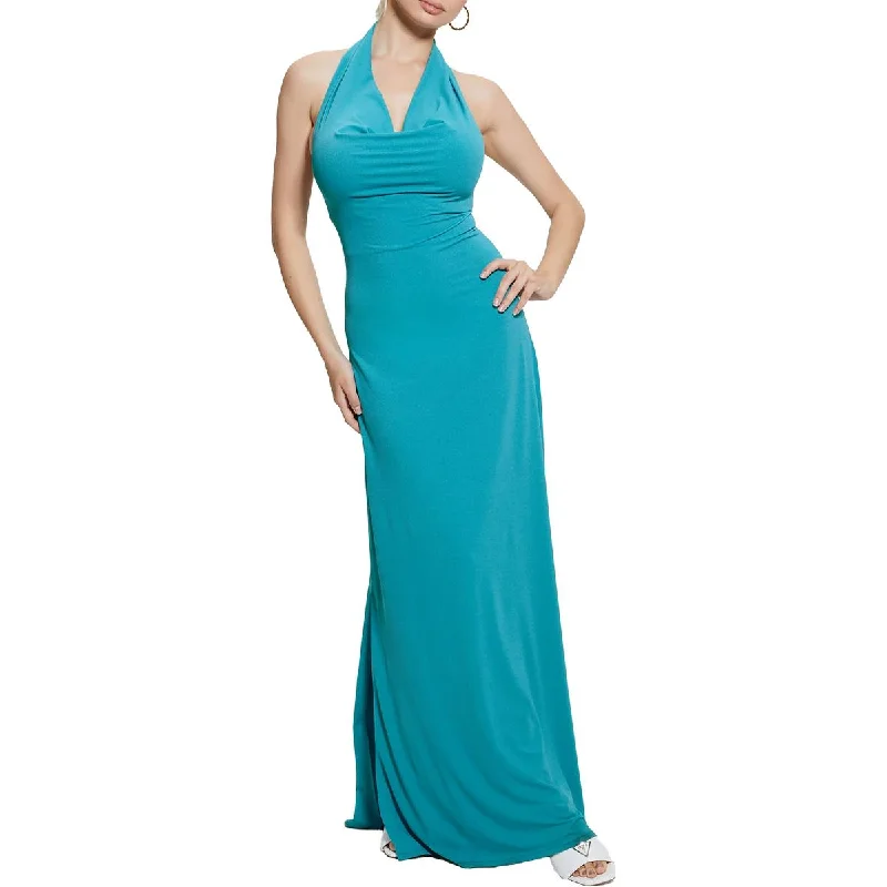 Women's bodycon dress prom -Womens Halter Long Bodycon Dress