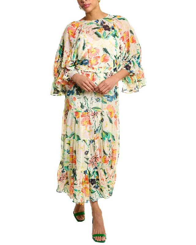 Women's maxi dress wide drift -Ted Baker Balloon Sleeve Maxi Dress