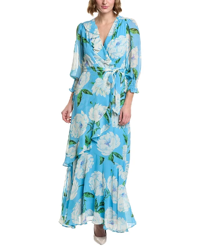 Women's maxi dress free flow -Taylor Printed Chiffon Maxi Dress