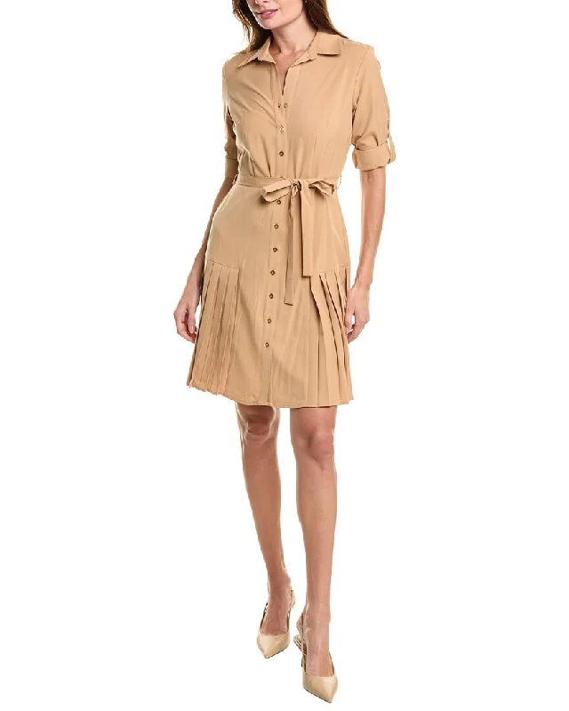 ladies-shirt-dress-heather-soft-Sharagano Shirtdress