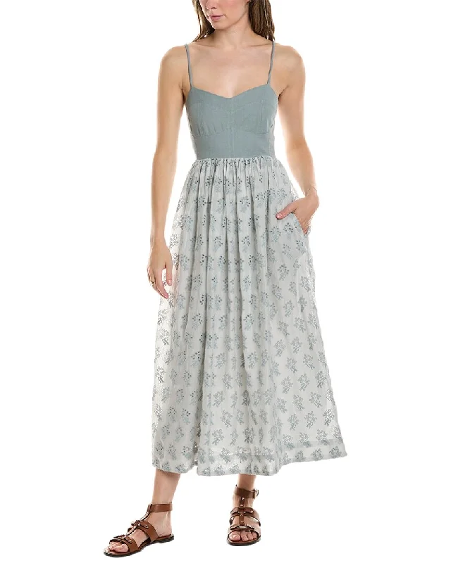 Women's maxi dress mist sweep -THE GREAT The Camelia Maxi Dress