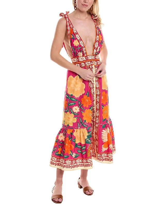 ladies-midi-dress-flirty-flow-FARM Rio Flower Tapestry Midi Dress