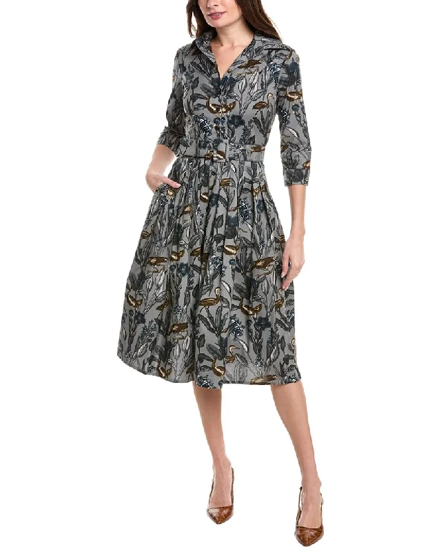 ladies-shirt-dress-petite-tailored-Samantha Sung Audrey Shirtdress