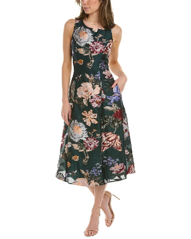 ladies-midi-dress-bold-breeze-Marchesa Notte Floral Fil-Coupé Midi Dress