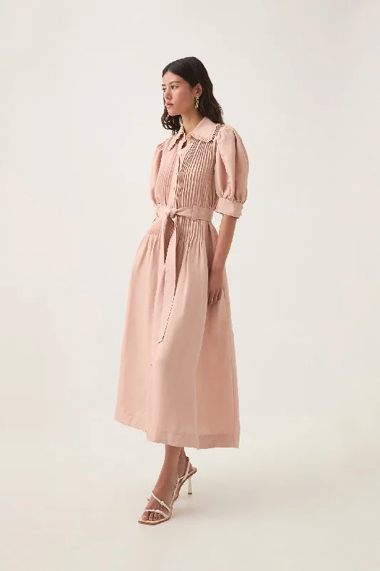 ladies-midi-dress-slim-sweep-Madeleine Belted Midi Dress