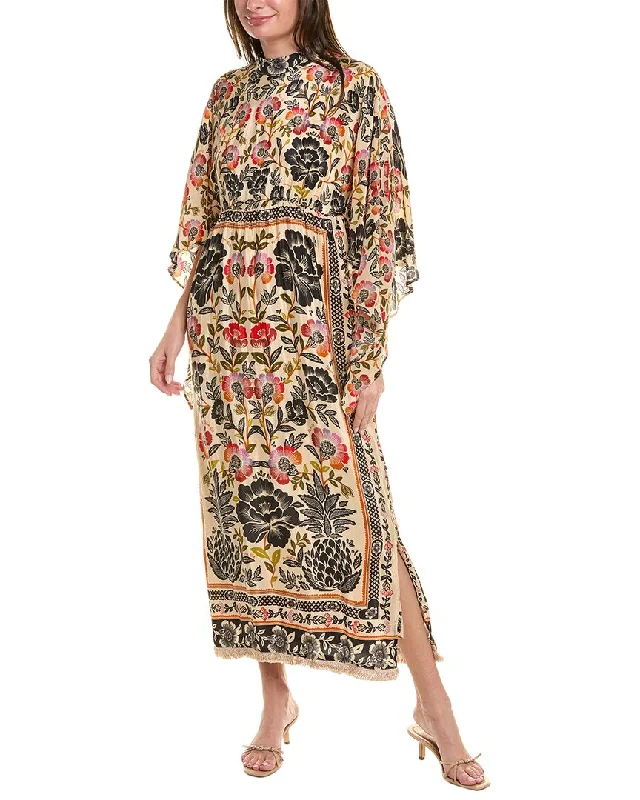 Women's maxi dress art sweep -FARM Rio Romantic Garden Maxi Dress