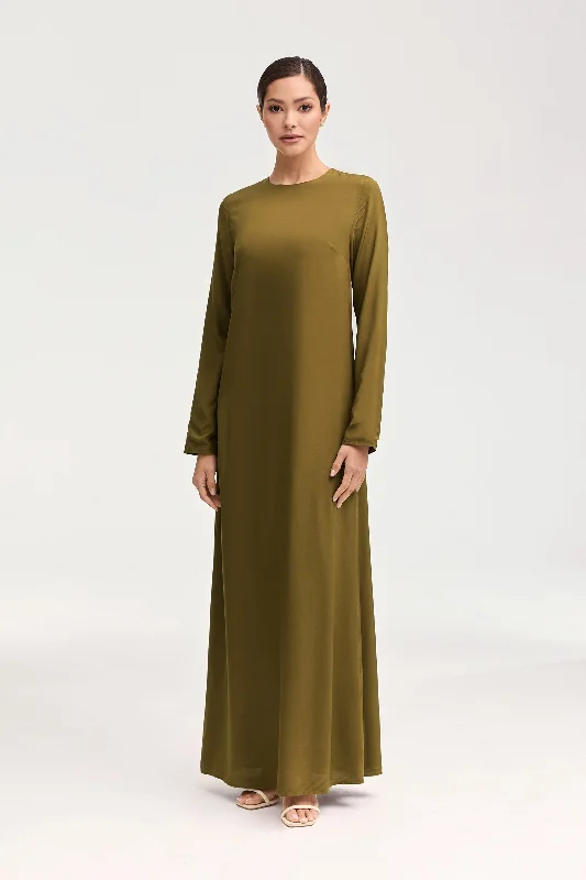 Women's maxi dress petal sweep -Estee Viscose Maxi Dress - Olive Night