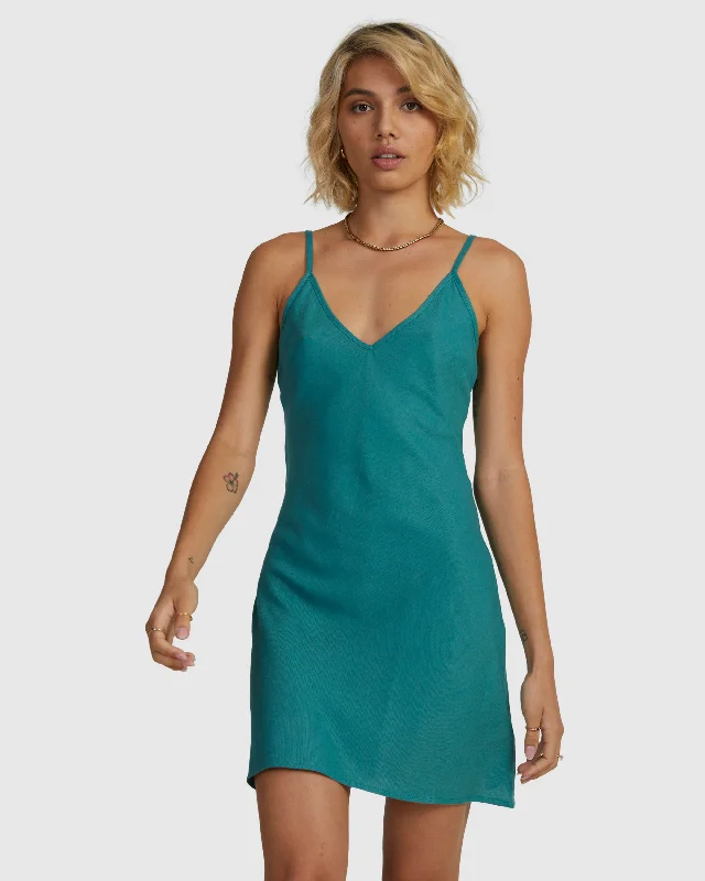 ladies-mini-dress-sage-sizzle-Womens Off Duty Bias Mini Dress