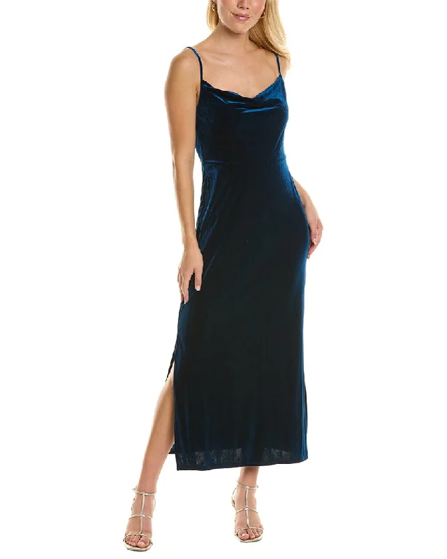 Women's maxi dress sway flow -Taylor Stretch Velvet Maxi Dress