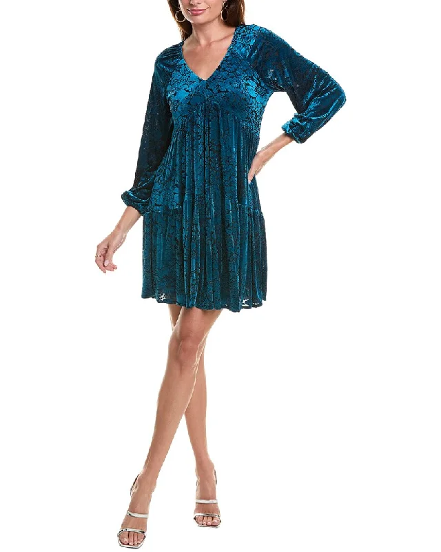 ladies-mini-dress-tropical-twist-Taylor Velvet Burnout Mini Dress