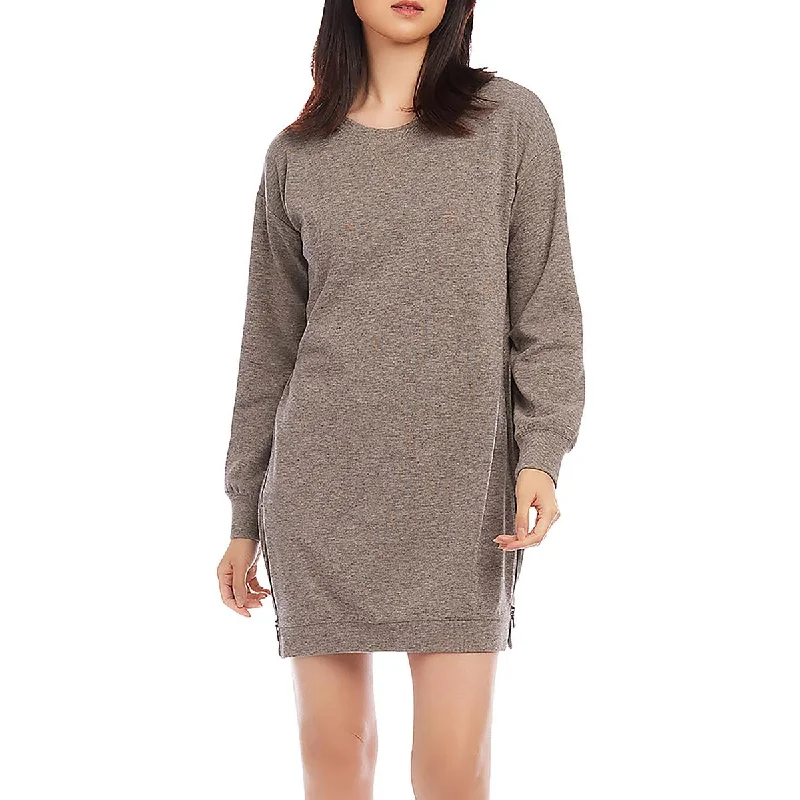 ladies-shirt-dress-sustainable-fashion-Womens Long Sleeve Sweat-Shirt T-Shirt Dress