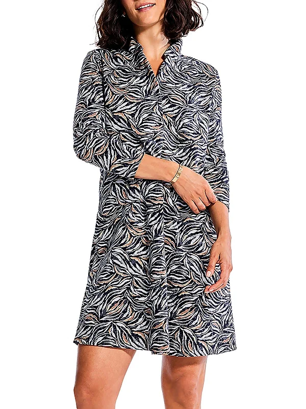 ladies-shirt-dress-street-style-Womens Casual Short Sweatshirt Dress