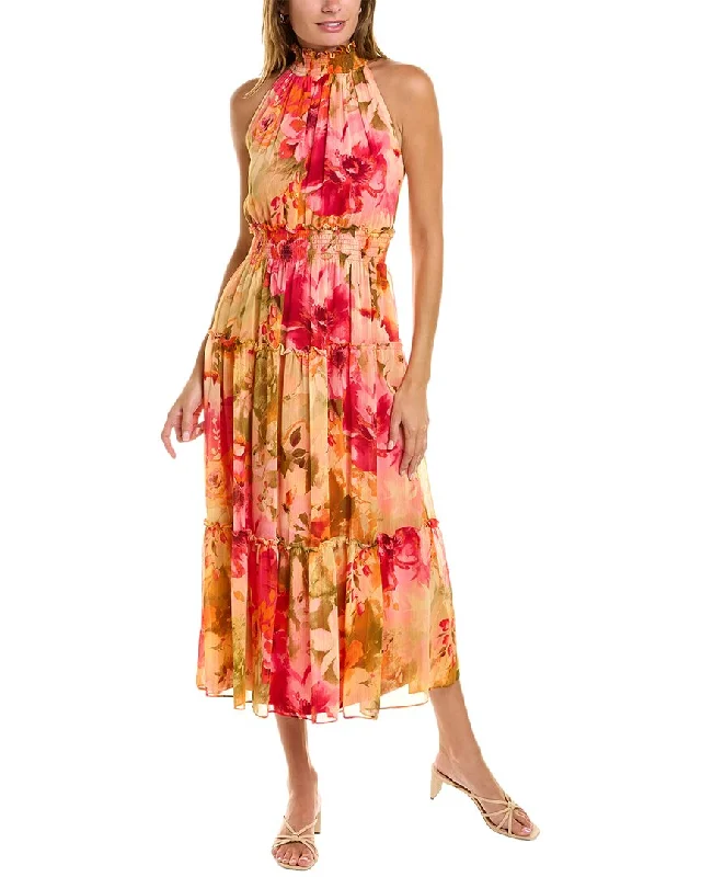 Women's maxi dress tangerine glow -Taylor Chiffon Maxi Dress