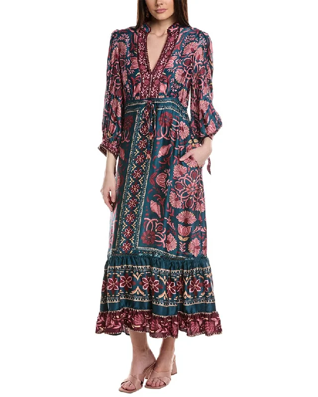 Women's maxi dress love sweep -FARM Rio Seasheel Tapestry Maxi Dress