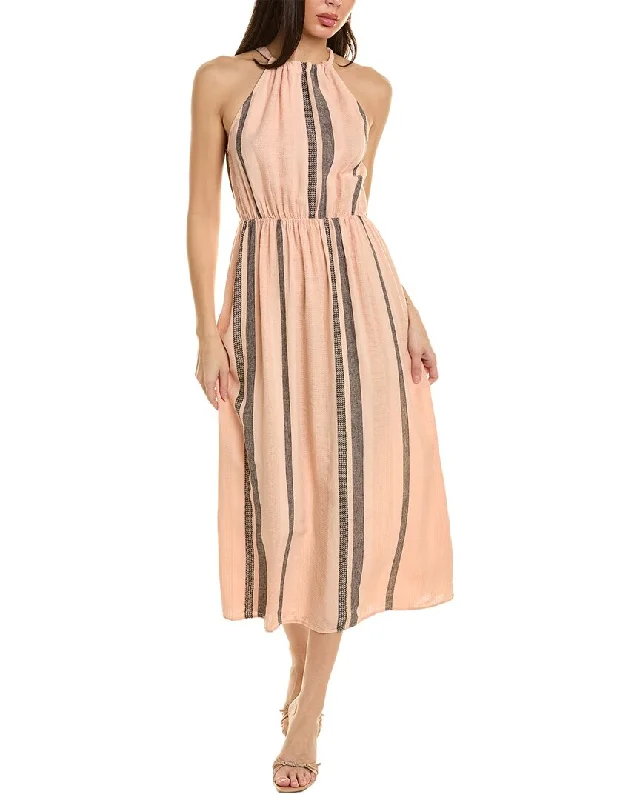 Women's maxi dress desk flow -Bella Dahl Halter Linen-Blend Maxi Dress