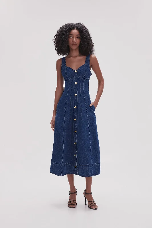 ladies-midi-dress-linen-luster-May Denim Midi Dress