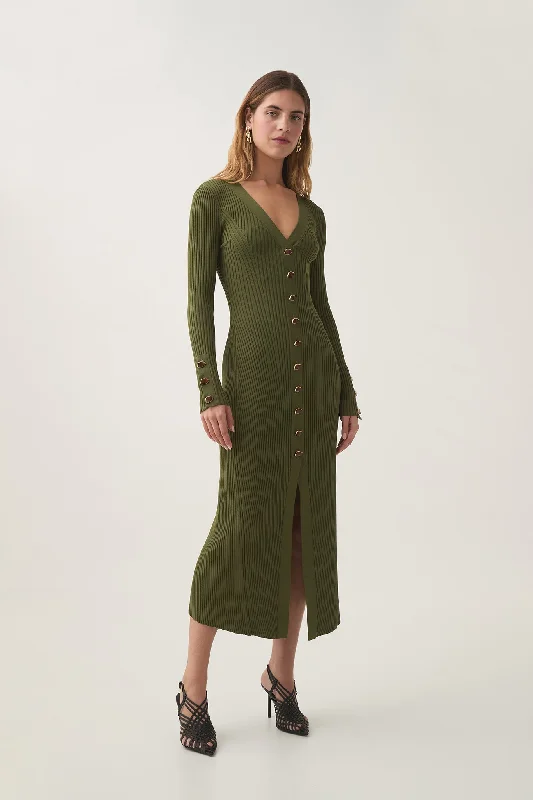 ladies-midi-dress-influencer-inspire-Ondine Knit Midi Dress