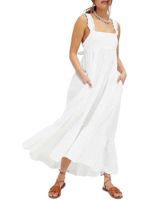 ladies-midi-dress-tassel-tide-Womens Long Flowey Midi Dress