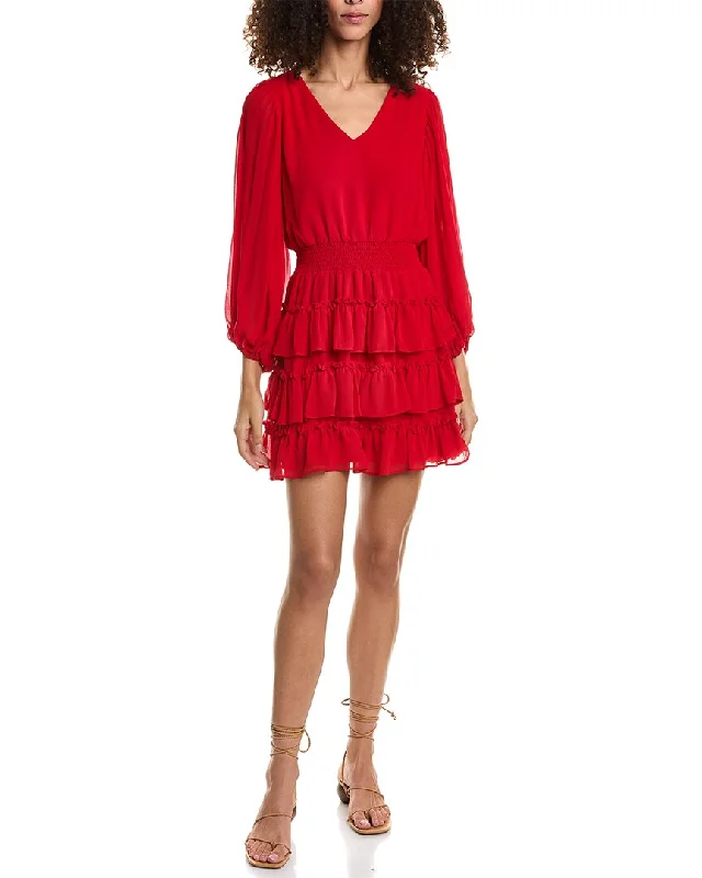 ladies-mini-dress-sweetheart-sizzle-Vince Camuto Balloon Sleeve Ruffles Mini Dress