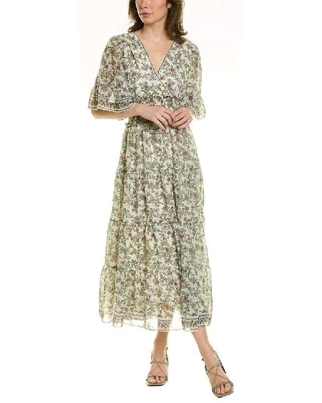 Women's maxi dress soft sweep -Max Studio Tiered Maxi Dress