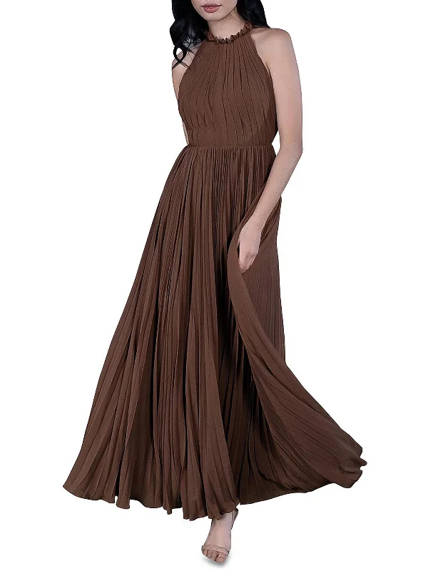 Women's maxi dress mist sweep -Ciel Womens Open Back Maxi Evening Dress