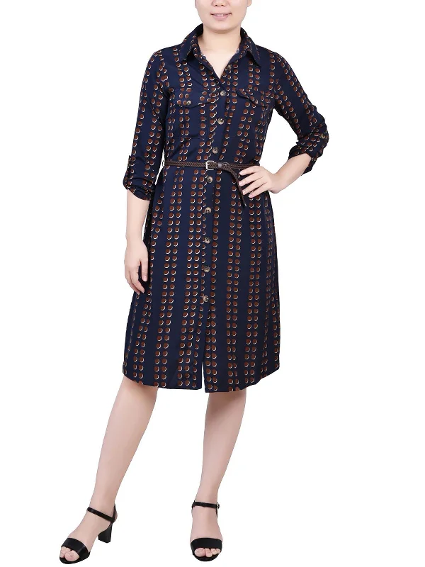 ladies-shirt-dress-weekend-vibe-Petites Womens Pocket Shirtdress