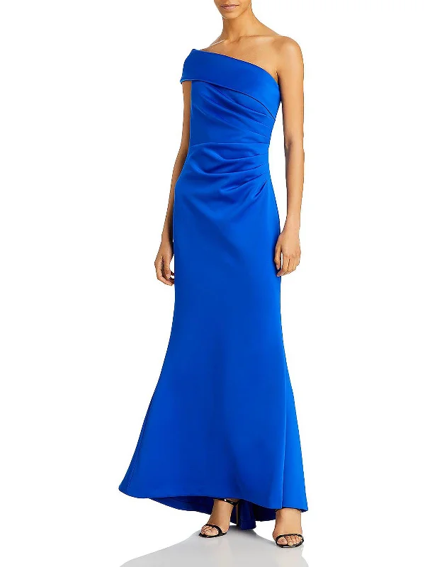 Women's maxi dress bead ripple -Womens One Shoulder Maxi Evening Dress