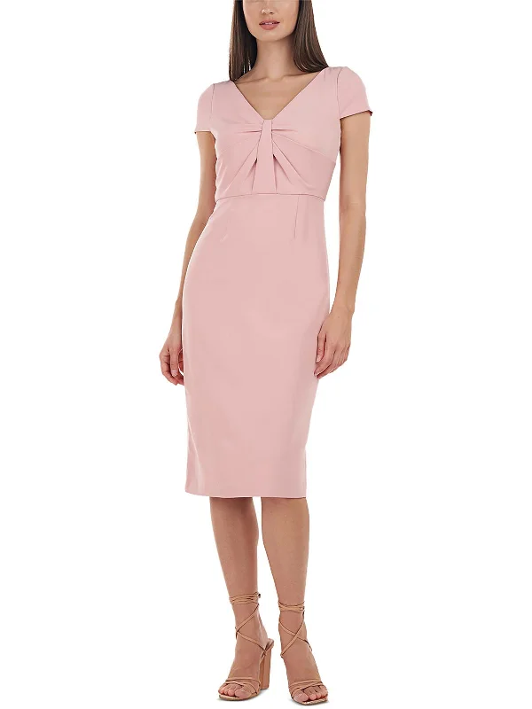 ladies-midi-dress-weekend-whisper-Luciana Womens V-Neck Midi Sheath Dress