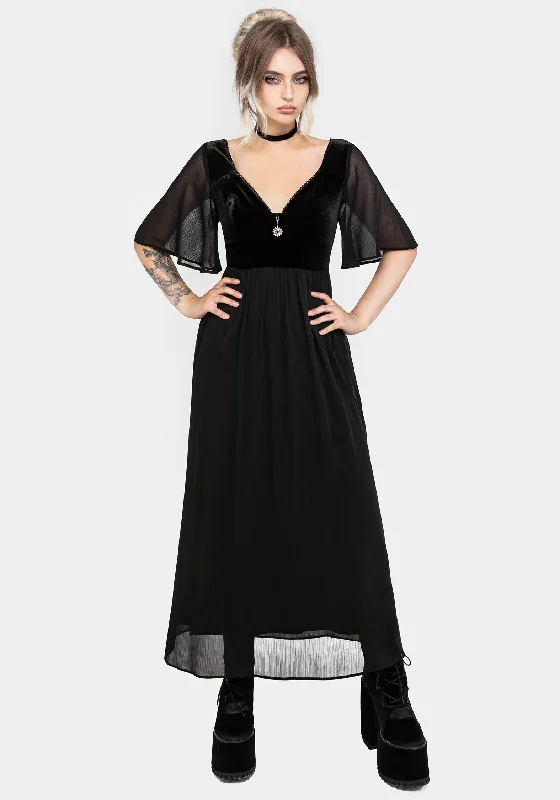 Women's maxi dress one ripple -Oculist Chiffon Maxi Dress