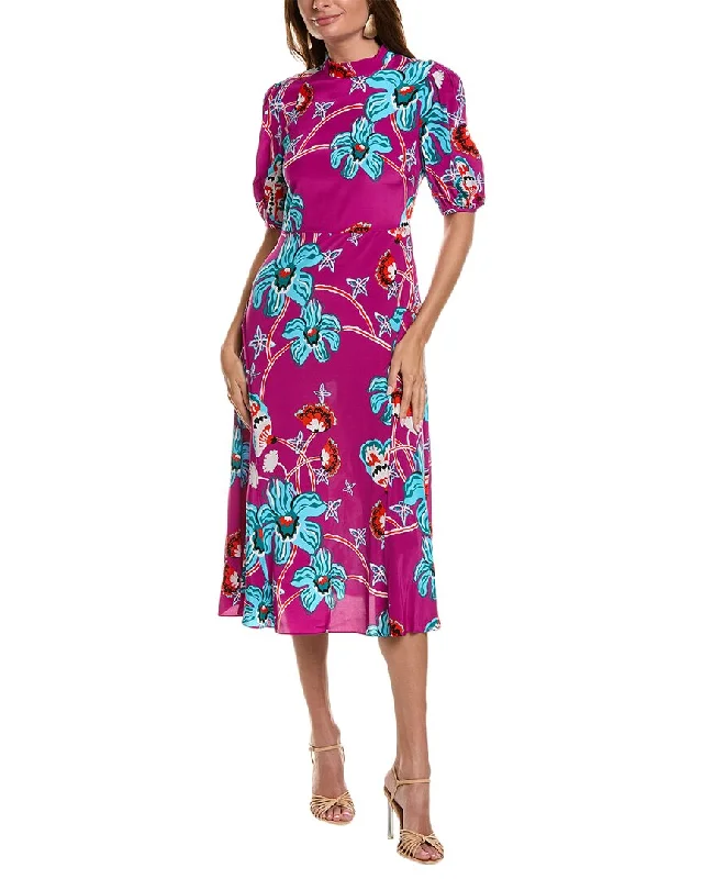 ladies-midi-dress-comfortable-calm-Diane von Furstenberg Nella Midi Dress