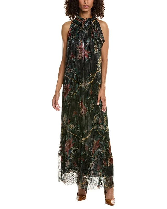 Women's maxi dress cheer flow -Johnny Was Evelina Metallic Maxi Dress