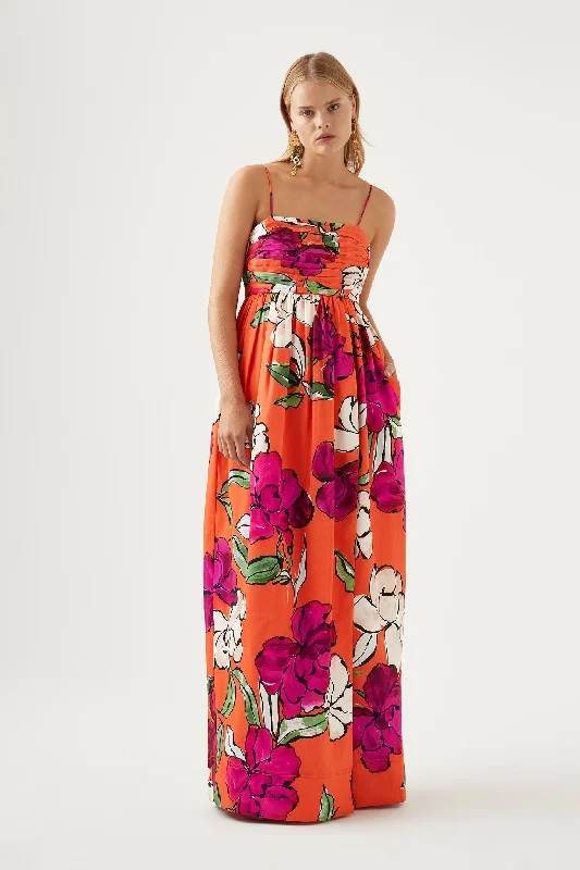 Women's maxi dress swirl charm -Monument Tulip Maxi Dress