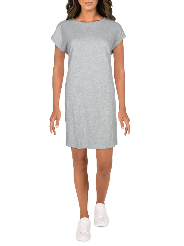 ladies-mini-dress-relaxed-riot-Womens Crewneck Mini T-Shirt Dress