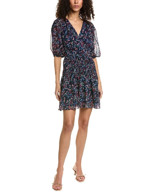 ladies-mini-dress-short-sleeve-spark-Ted Baker Smock Panel Wrap Mini Dress