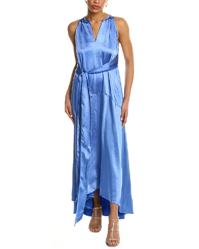 ladies-midi-dress-elastic-elegance-Ted Baker High-Low Midi Dress