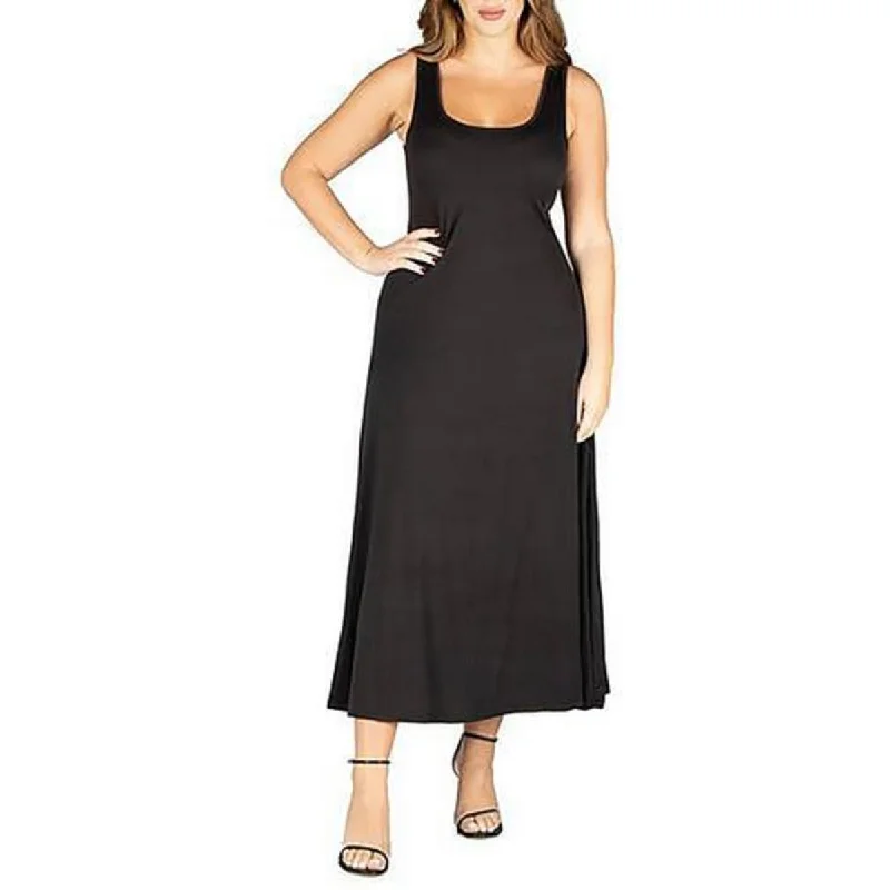 ladies-shirt-dress-glam-touch-Plus Womens T-Shirt Dress Racerback Maxi Dress