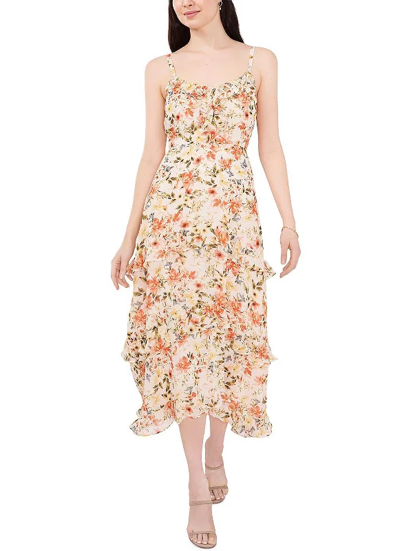 Women's maxi dress calm sweep -Womens Floral Maxi Evening Dress