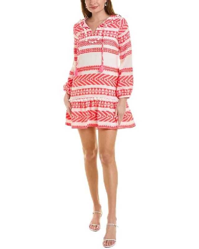 ladies-mini-dress-maternity-moxie-Sail to Sable Embroidered Mini Dress