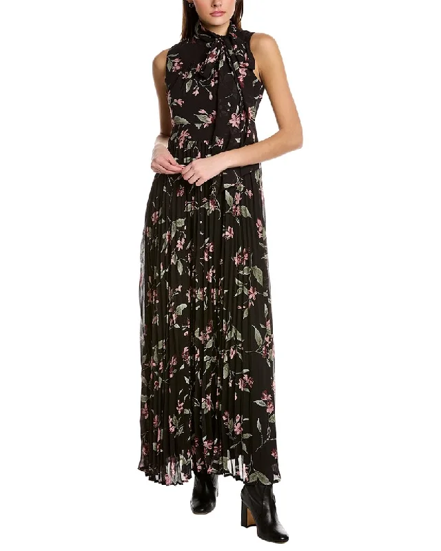 Women's maxi dress meet sweep -Gracia Tie Front Bodice Maxi Dress